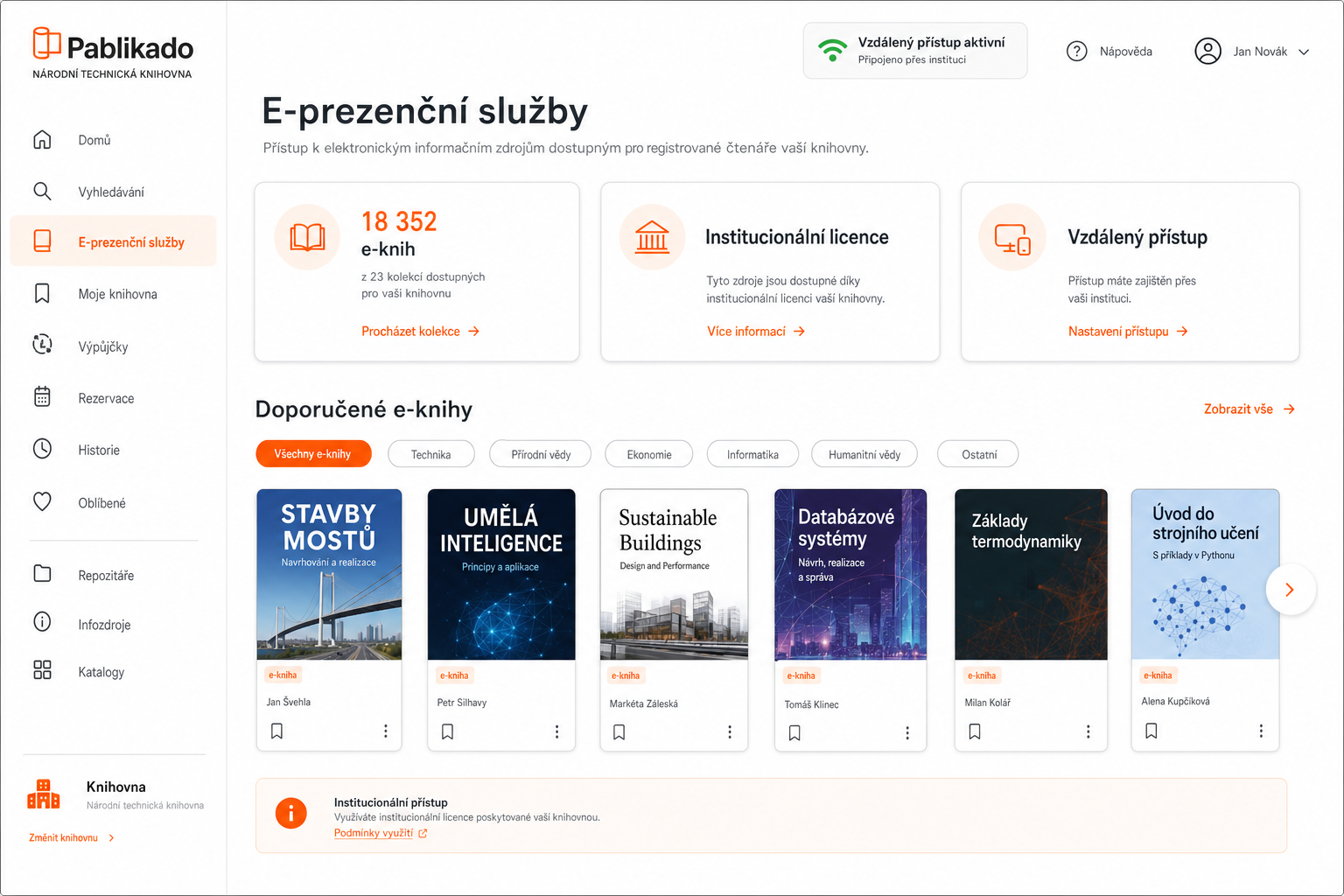 Knihovna spravuje digitální licencovaný obsah