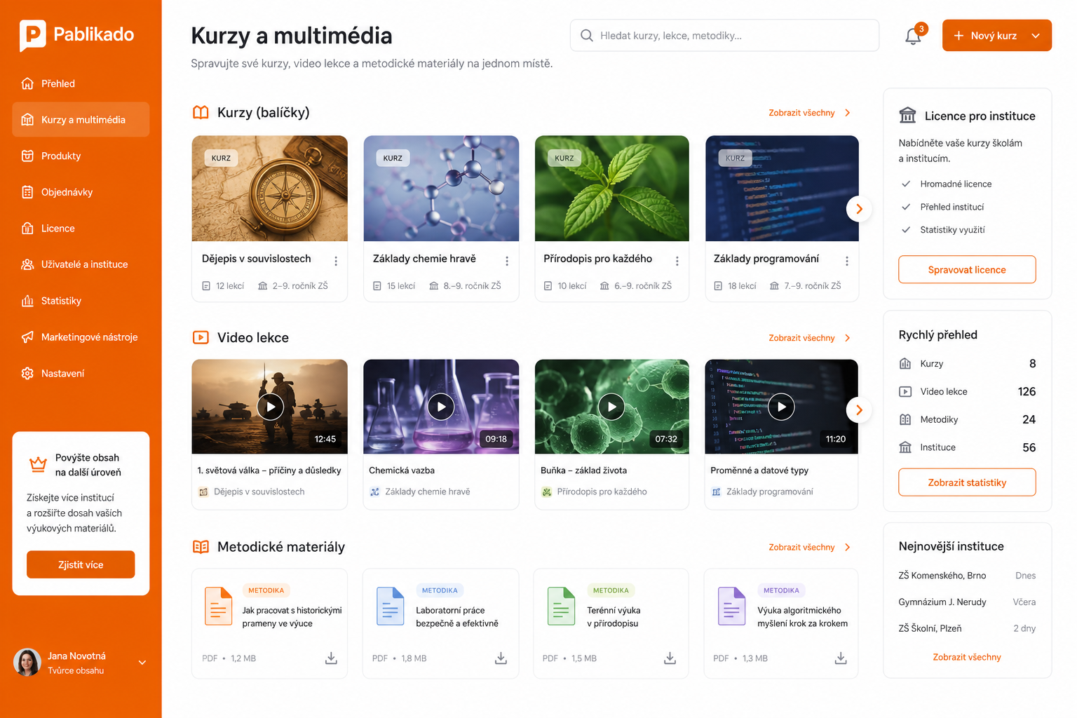 Producent digitálního vzdělávacího obsahu